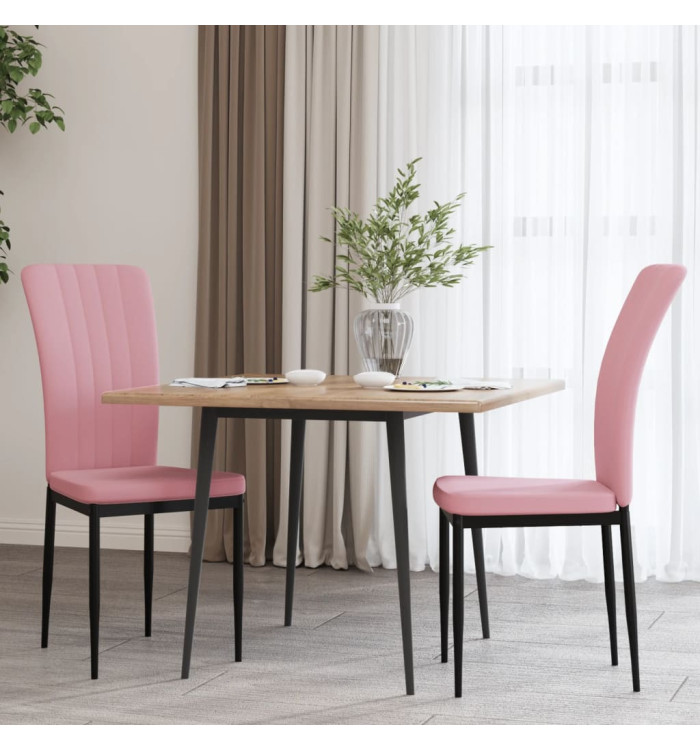 Chaises à manger lot de 2 Rose Velours | Mobilier & Déco