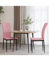 Chaises à manger lot de 2 Rose Velours | Mobilier & Déco