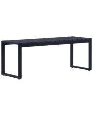 Banc de jardin 120,5 cm Panneau PS Noir | Mobilier & Déco
