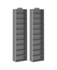 Étagères suspendues de rangement 2 pcs 10 niveaux Tissu | Mobilier & Déco