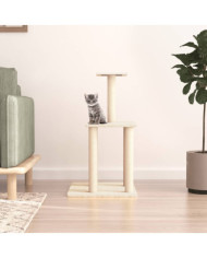 Arbre à chat avec griffoirs en sisal crème 85,5 cm | Mobilier & Déco