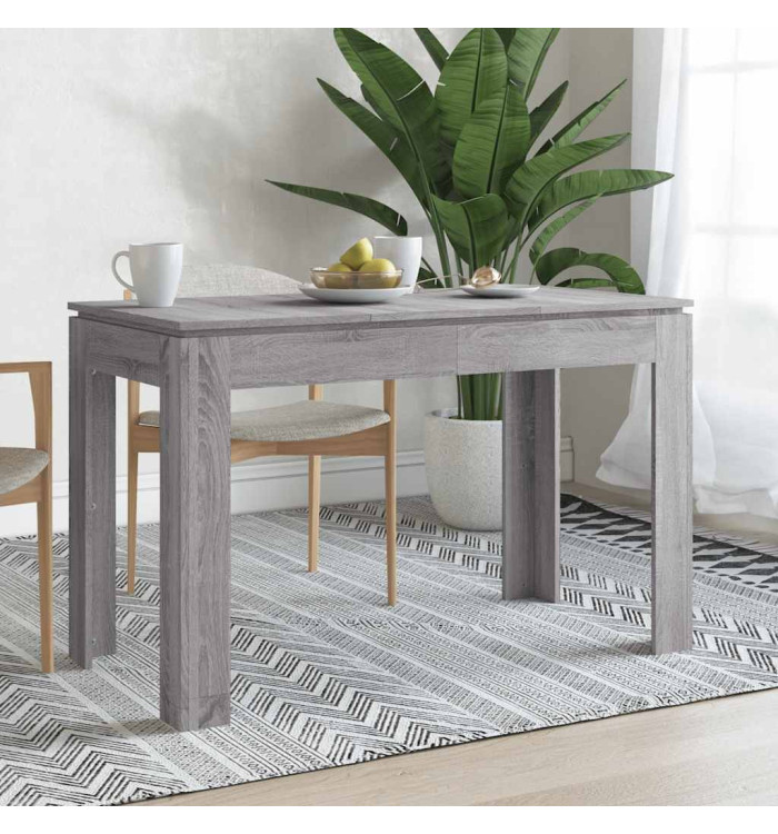Table à dîner sonoma gris 120x60x76 cm bois d'ingénierie | Mobilier & Déco