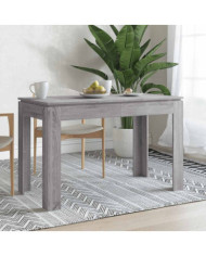 Table à dîner sonoma gris 120x60x76 cm bois d'ingénierie | Mobilier & Déco