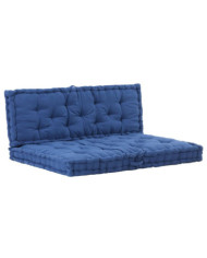 Coussins de plancher de palette lot de 2 Coton Bleu clair | Mobilier & Déco