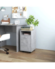 Armoire latérale et roues Gris béton 33x38x60cm Bois ingénierie | Mobilier & Déco
