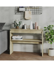 Table console chêne sonoma 102x30x80 cm bois d'ingénierie | Mobilier & Déco