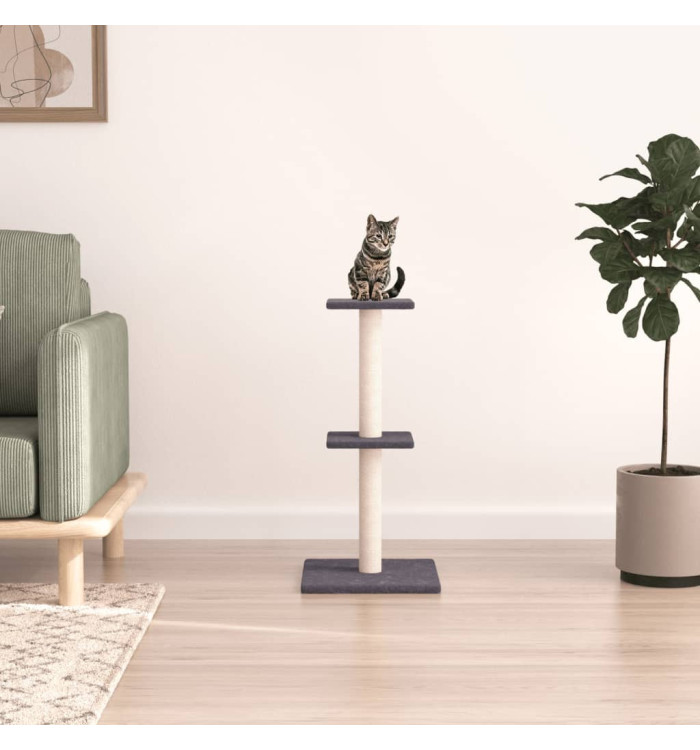 Arbre à chat avec griffoirs en sisal gris foncé 73 cm | Mobilier & Déco