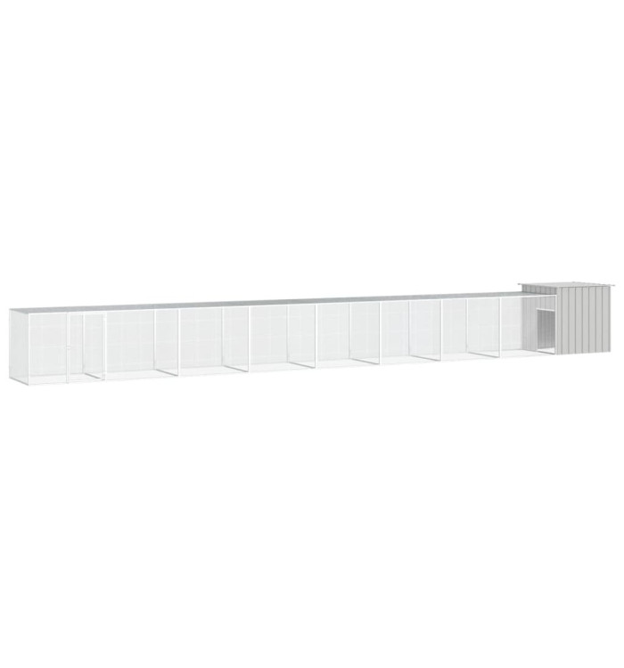Cage pour poules Gris 900x91x100 cm Acier galvanisé | Mobilier & Déco