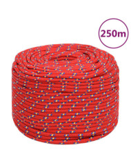 Corde de bateau Rouge 6 mm 250 m Polypropylène | Mobilier & Déco