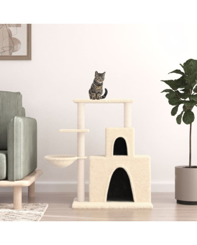 Arbre à chat avec griffoirs en sisal Crème 83 cm | Mobilier & Déco