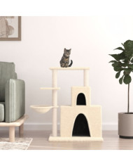 Arbre à chat avec griffoirs en sisal Crème 83 cm | Mobilier & Déco