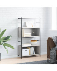 Bibliothèque sonoma gris 80x30x145,5cm bois d'ingénierie et fer | Mobilier & Déco