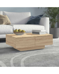Table basse chêne sonoma 90x60x31 cm bois d'ingénierie | Mobilier & Déco