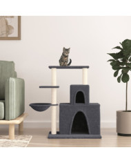 Arbre à chat avec griffoirs en sisal Gris foncé 83 cm | Mobilier & Déco