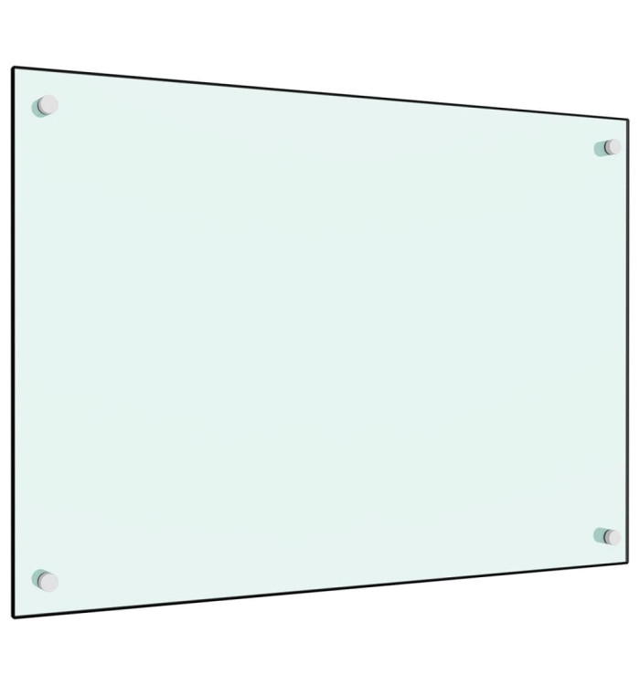 Dosseret de cuisine Blanc 70x50 cm Verre trempé | Mobilier & Déco