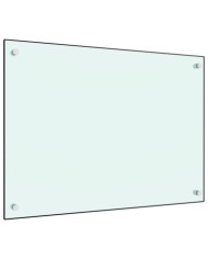 Dosseret de cuisine Blanc 70x50 cm Verre trempé | Mobilier & Déco