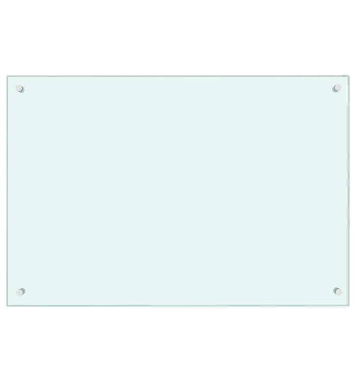 Dosseret de cuisine Blanc 90x60 cm Verre trempé | Mobilier & Déco