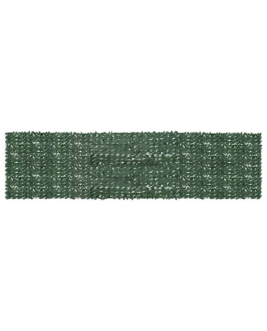 Écran de balcon avec feuilles vert foncé 600x150 cm | Mobilier & Déco