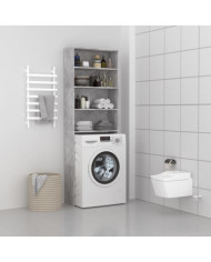 Meuble pour machine à laver Gris béton 64x24x190 cm | Mobilier & Déco