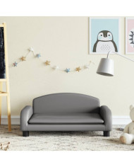 Canapé pour enfants gris 70x45x30 cm similicuir | Mobilier & Déco