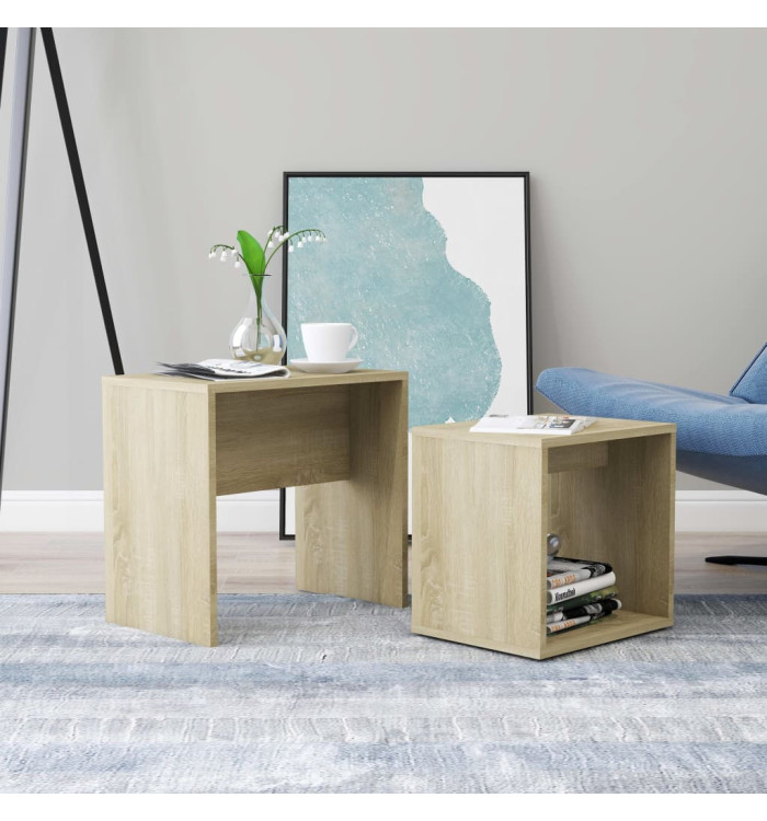 Ensemble de table basse Chêne sonoma 48x30x45cm Bois ingénierie | Mobilier & Déco