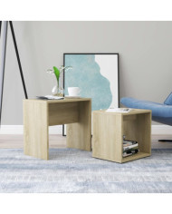 Ensemble de table basse Chêne sonoma 48x30x45cm Bois ingénierie | Mobilier & Déco