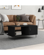 Table basse noir 90x50x40 cm bois d'ingénierie | Mobilier & Déco