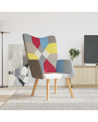 Chaise de relaxation Patchwork Tissu | Mobilier & Déco
