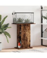 Support d'aquarium chêne fumé 60,5x36x72,5 cm bois d'ingénierie | Mobilier & Déco