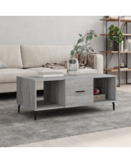 Table basse sonoma gris 102x50x40 cm bois d'ingénierie | Mobilier & Déco