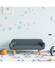 Canapé pour enfants gris foncé 70x40x24 cm tissu | Mobilier & Déco