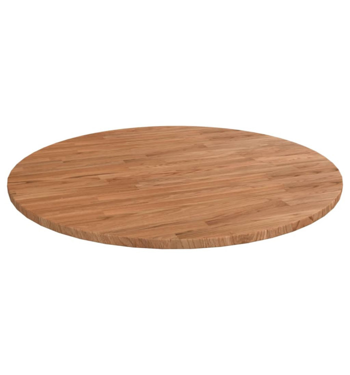 Dessus de table rond Marron clair Ø70x1,5 cm Bois chêne traité | Mobilier & Déco