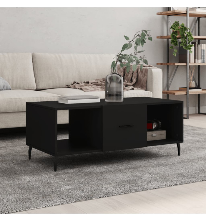 Table basse noir 102x50x40 cm bois d'ingénierie | Mobilier & Déco