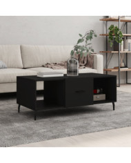 Table basse noir 102x50x40 cm bois d'ingénierie | Mobilier & Déco