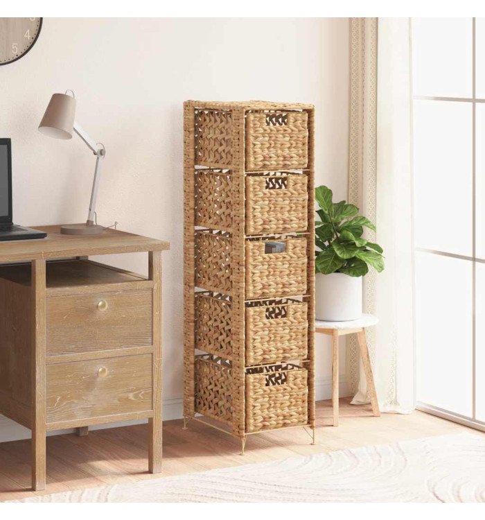 Unité de rangement avec 5 paniers 25,5x37x100 cm Jacinthe d'eau | Mobilier & Déco