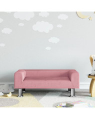 Canapé pour enfants rose 70x45x26,5 cm velours | Mobilier & Déco
