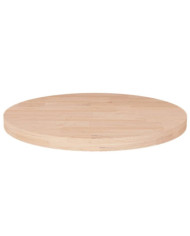 Dessus de table rond Ø40x2,5 cm Bois de chêne massif non traité | Mobilier & Déco
