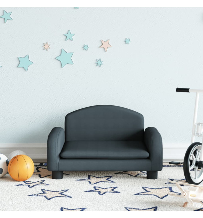 Canapé pour enfants gris foncé 50x40x30 cm tissu | Mobilier & Déco