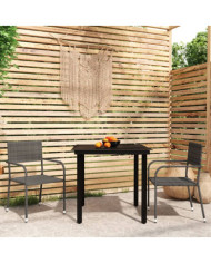 Ensemble à manger de jardin 3 pcs Gris | Mobilier & Déco
