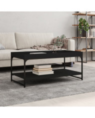 Table basse noir 100x49x45 cm bois d'ingénierie | Mobilier & Déco