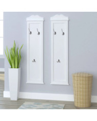 Portemanteaux 2 pcs Blanc | Mobilier & Déco