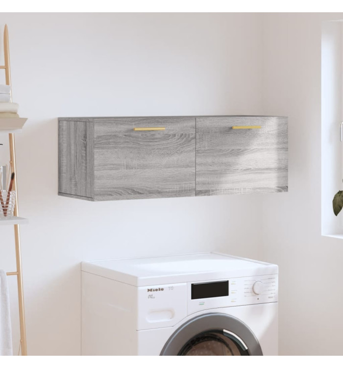 Armoire murale sonoma gris 100x36,5x35 cm bois d'ingénierie | Mobilier & Déco