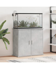 Support pour aquarium gris béton 81x36x73 cm bois d'ingénierie | Mobilier & Déco