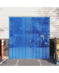 Rideau de porte bleu 200 mmx1,6 mm 10 m PVC | Mobilier & Déco