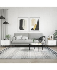 Tables basses 2 pcs blanc 50x50x40 cm bois d'ingénierie | Mobilier & Déco