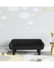 Canapé pour enfants noir 70x40x24 cm velours | Mobilier & Déco
