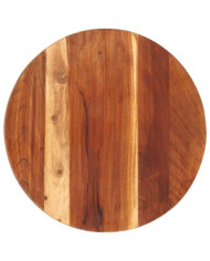 Dessus de table bois massif d'acacia rond 25-27 mm 40 cm | Mobilier & Déco