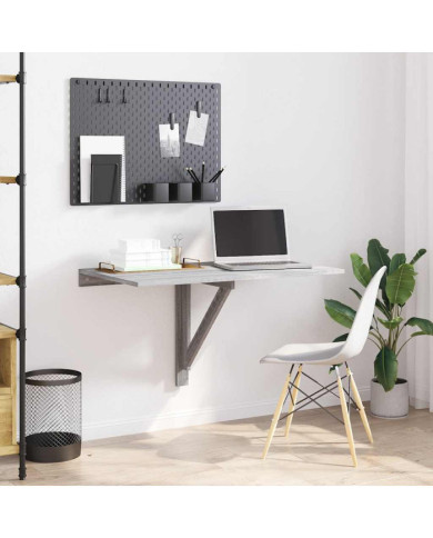 Table murale pliable Sonoma gris 100x60x56 cm Bois d'ingénierie | Mobilier & Déco
