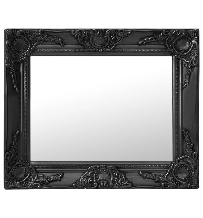 Miroir mural style baroque 50x40 cm noir | Mobilier & Déco