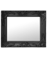 Miroir mural style baroque 50x40 cm noir | Mobilier & Déco